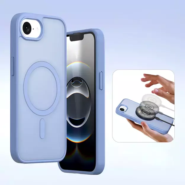 Dux Ducis Lawa iPhone 16e Leather Case with Detachable Magnetic Wallet - Blue 6