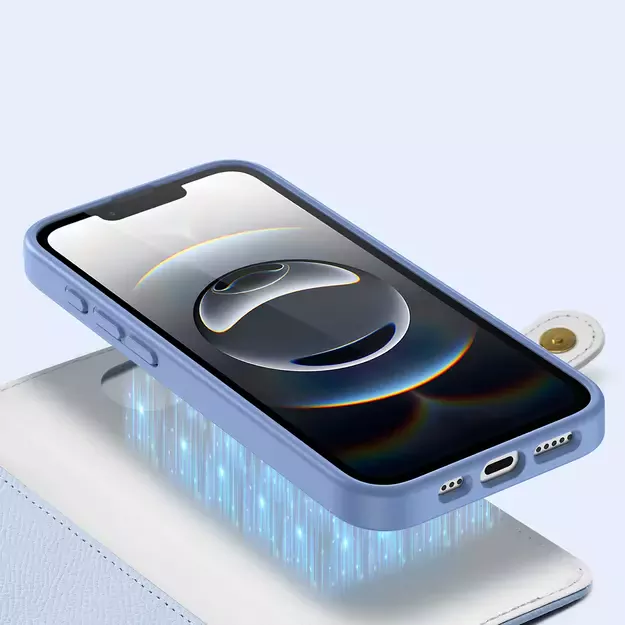 Dux Ducis Lawa iPhone 16e Leather Case with Detachable Magnetic Wallet - Blue 5