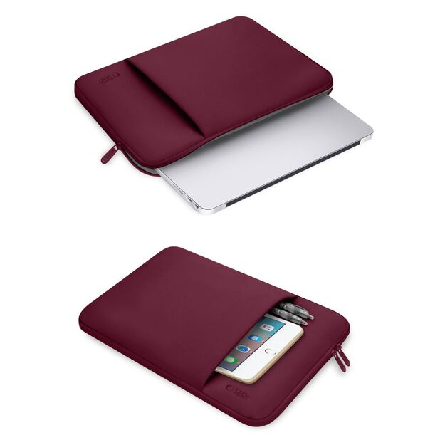 Tech-Protect Neoprene Laptop Case 15-16&quot  - Burgundy 6