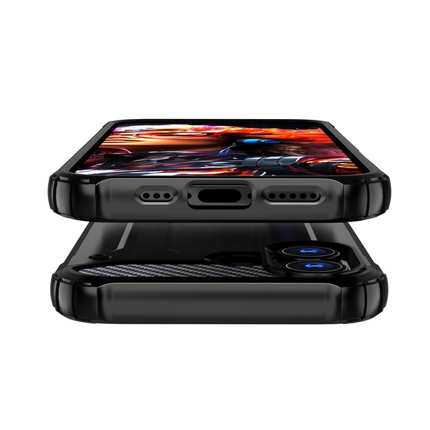 Hybrid Armor case for iPhone 17 - black 8