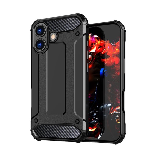 Hybrid Armor case for iPhone 17 - black 1
