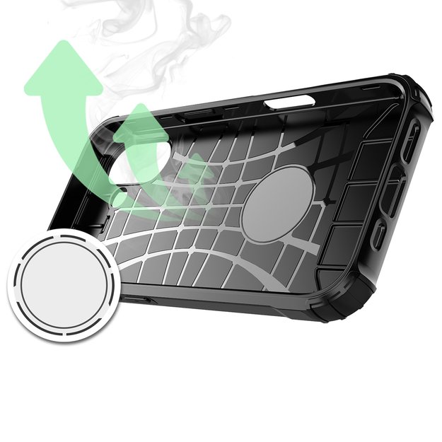 Hybrid Armor case for iPhone 17 - black 5