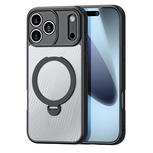 Dux Ducis Aimo Mag Case with Magnetic Ring and Stand for iPhone 17 Pro &ndash; Black