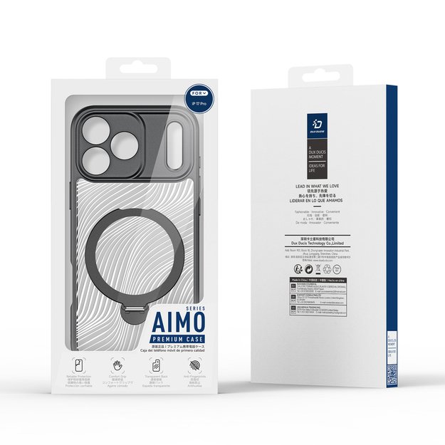 Dux Ducis Aimo Mag Case with Magnetic Ring and Stand for iPhone 17 Pro &ndash; Black 8