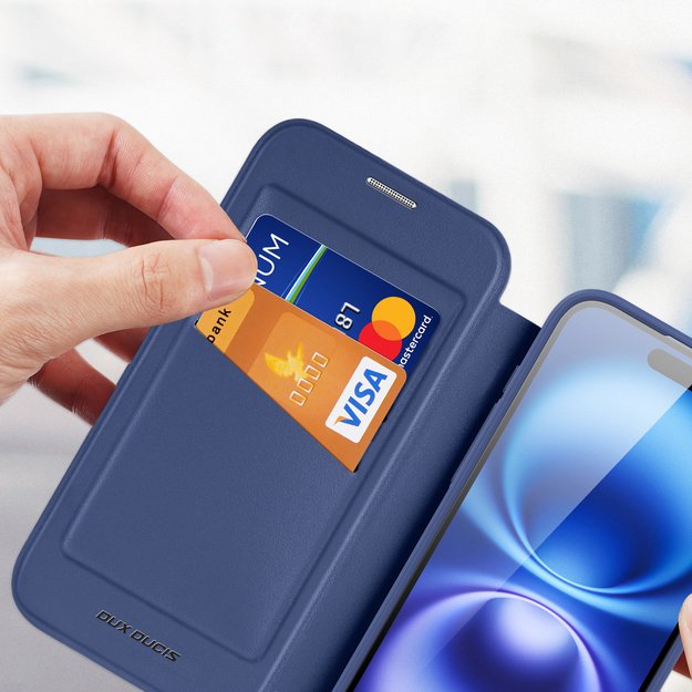 Dux Ducis Skin X Pro iPhone 17 Case with Wallet, MagSafe Compatible - Blue 7