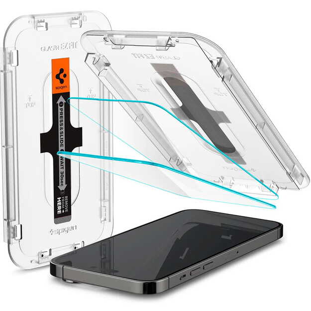Spigen Glas.tR EZ Fit tempered glass for iPhone 15 / 16 - 2 pcs.