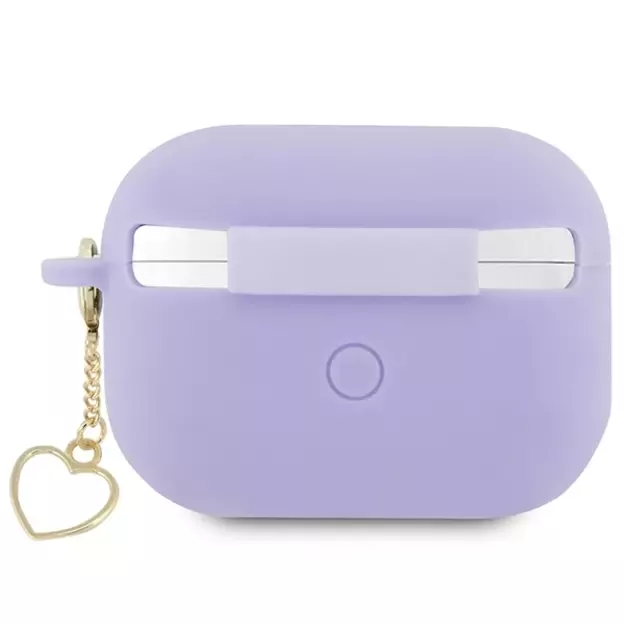 Guess GUAP2LSCHSU AirPods Pro 2 cover purple/purple Silicone Charm Heart Collection 1