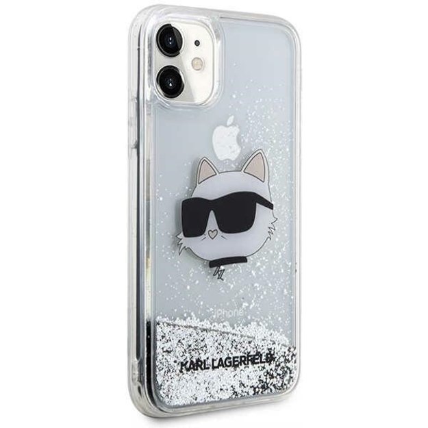 Karl Lagerfeld KLHCN61LNCHCS iPhone 11/ XR silver/silver hardcase Glitter Choupette Head 12