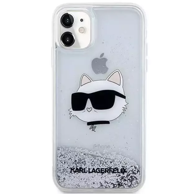 Karl Lagerfeld KLHCN61LNCHCS iPhone 11/ XR silver/silver hardcase Glitter Choupette Head 4