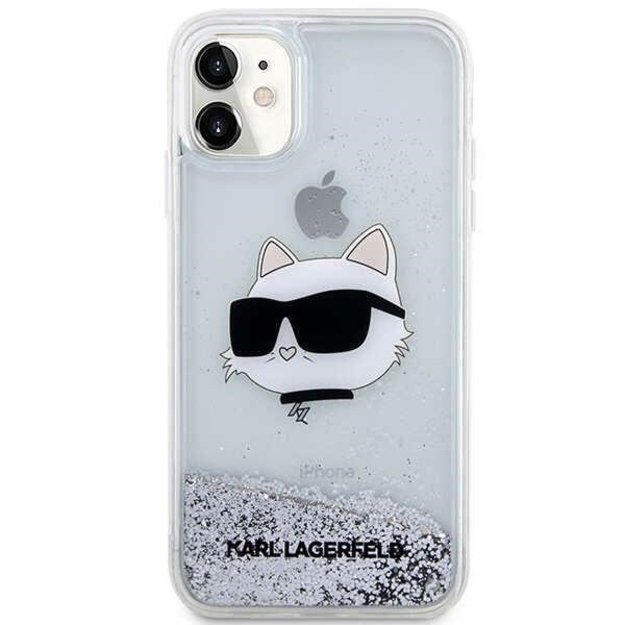 Karl Lagerfeld KLHCN61LNCHCS iPhone 11/ XR silver/silver hardcase Glitter Choupette Head 11