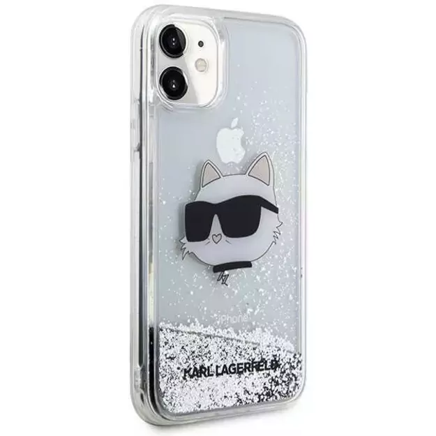 Karl Lagerfeld KLHCN61LNCHCS iPhone 11/ XR silver/silver hardcase Glitter Choupette Head 5