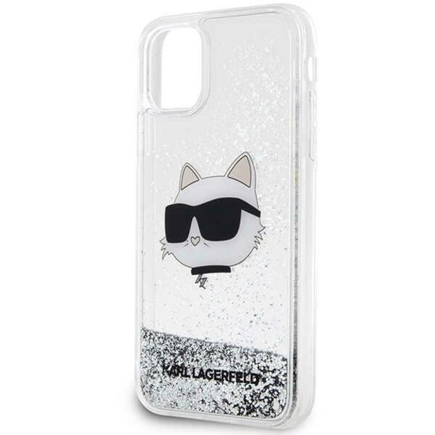 Karl Lagerfeld KLHCN61LNCHCS iPhone 11/ XR silver/silver hardcase Glitter Choupette Head 9