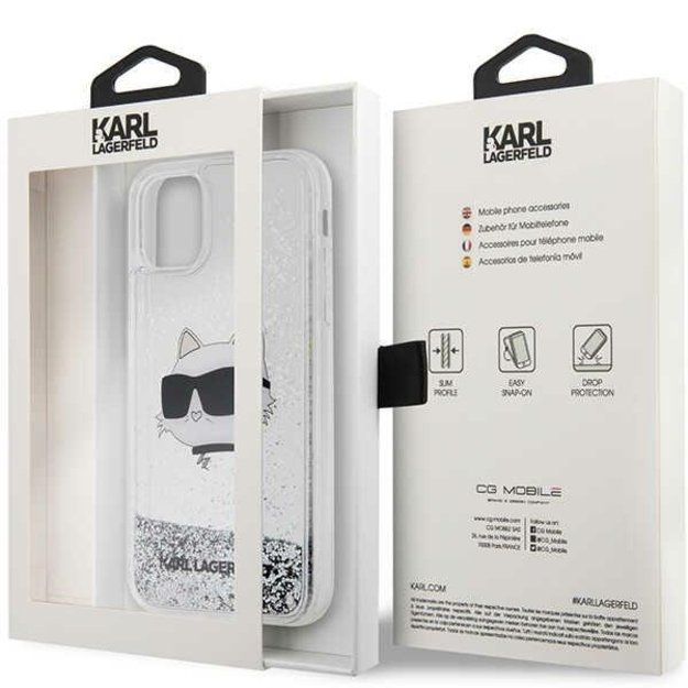 Karl Lagerfeld KLHCN61LNCHCS iPhone 11/ XR silver/silver hardcase Glitter Choupette Head 14