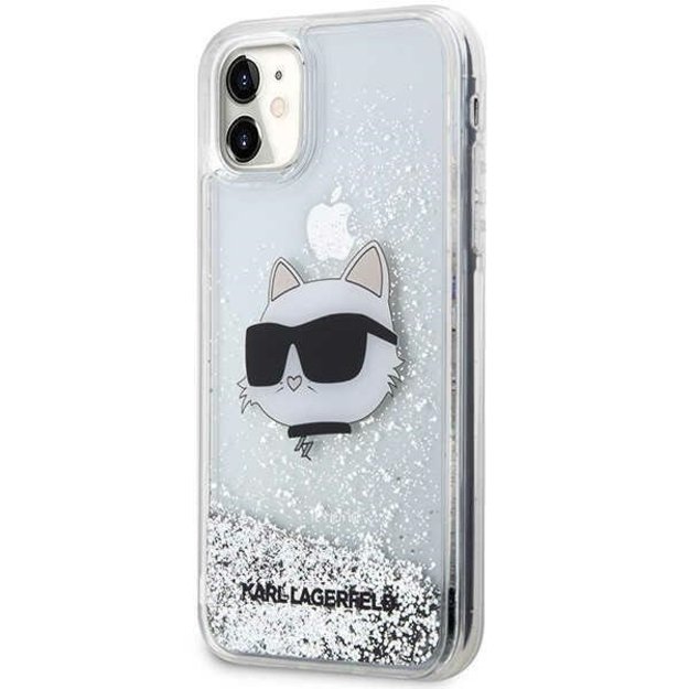 Karl Lagerfeld KLHCN61LNCHCS iPhone 11/ XR silver/silver hardcase Glitter Choupette Head 8