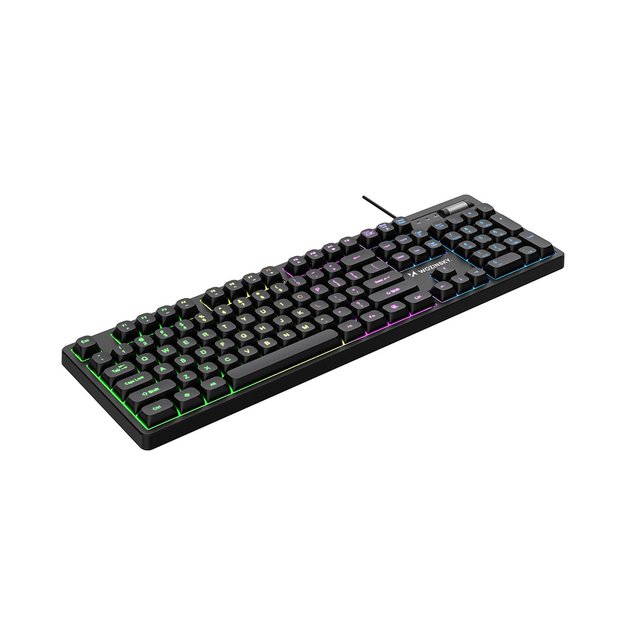 Wozinsky WKG-200 rainbow membrane gaming keyboard with scroll wheel - black 12