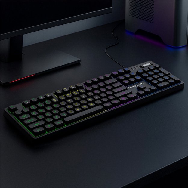Wozinsky WKG-200 rainbow membrane gaming keyboard with scroll wheel - black 7