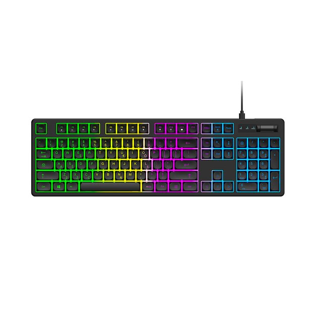 Wozinsky WKG-200 rainbow membrane gaming keyboard with scroll wheel - black 6
