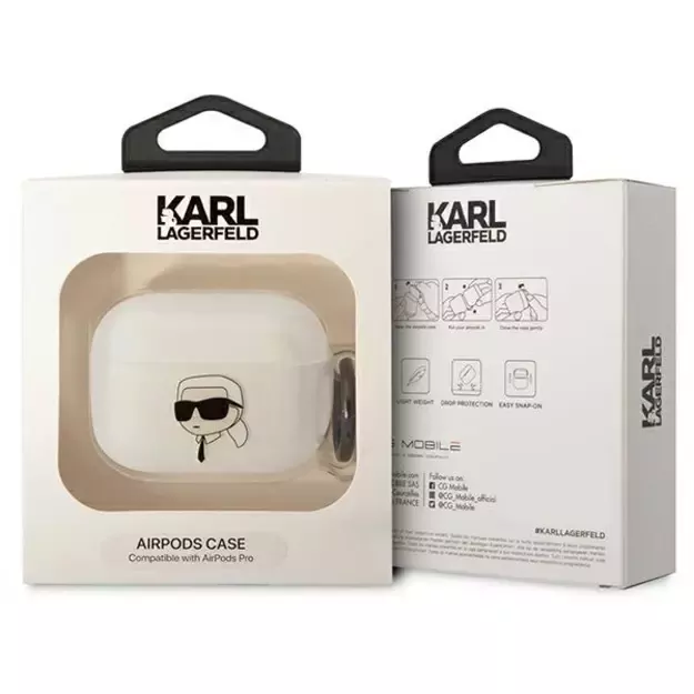 Karl Lagerfeld KLAPHNIKTCT AirPods Pro cover transparent Karl`s Head 2