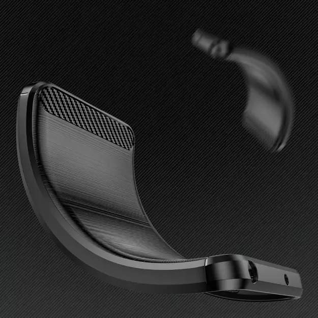 Carbon Case for Motorola Moto G53 / G13 flexible silicone carbon cover black 3