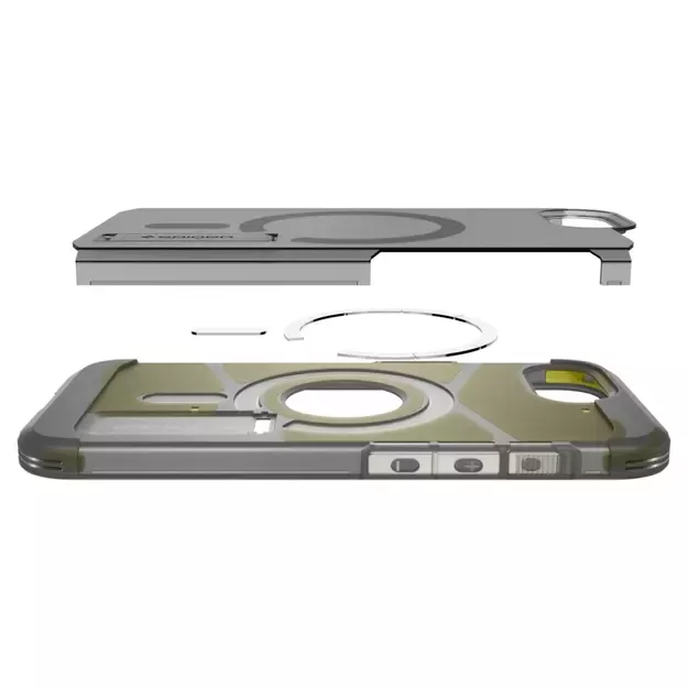 Spigen Tough Armor MagSafe iPhone 16e Case - Clear Gray 25