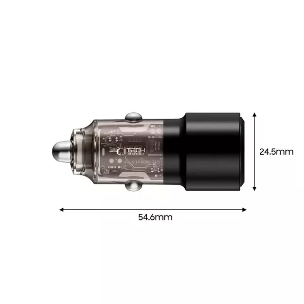 CC03 2-port PD75W car charger - black 2