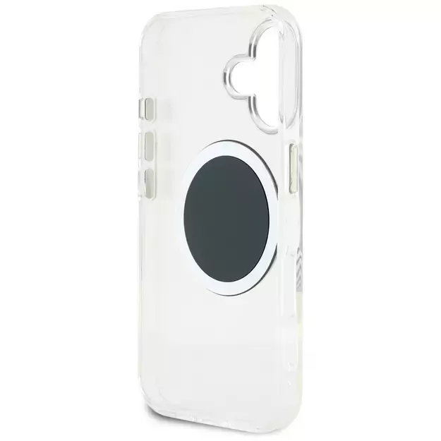 Guess IML Metal Colored Circle Classic Logo MagSafe case for iPhone 16 - black 6