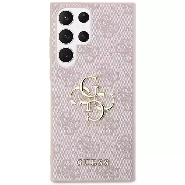 Guess GUHCS23L4GMGPI S23 Ultra S918 pink/pink hardcase 4G Big Metal Logo 2