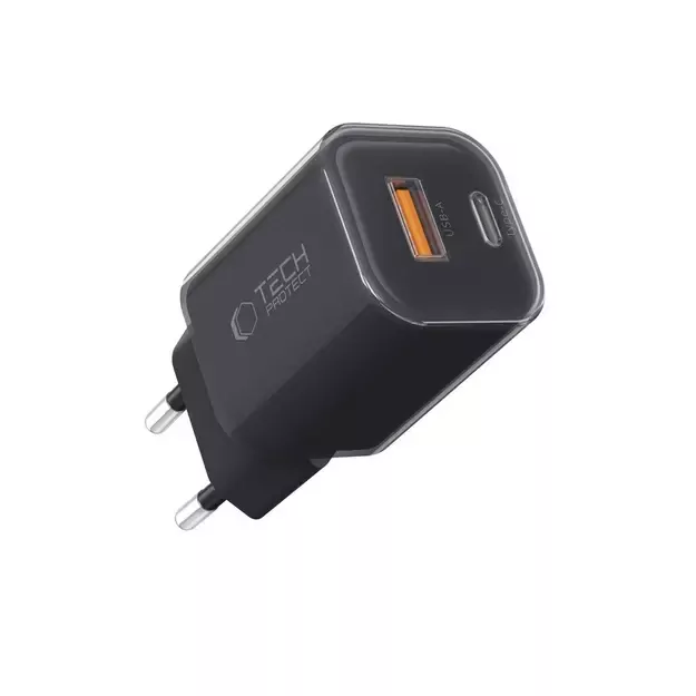 Tech-Protect NCM33W 2-port PD33W/QC3.0 wall charger - black 1