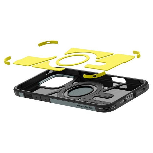 Spigen Tough Armor MagSafe Case with Stand for iPhone 16 Pro - Green 5