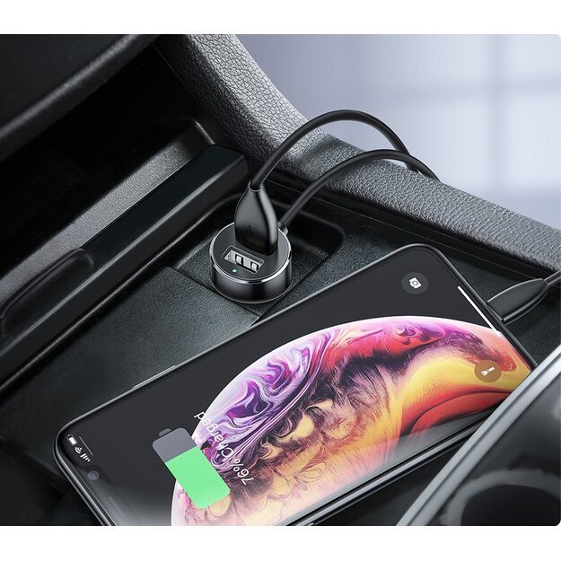 Baseus CRDYQ-01 splitter 2x cigarette lighter socket 80W 2x USB-A 3.1A - black 11