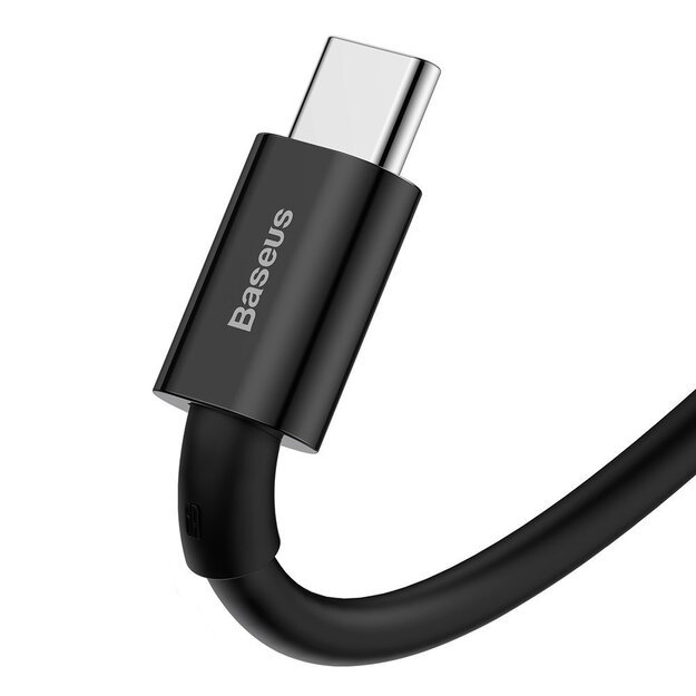 Baseus Superior USB - USB Typ C fast charging data cable 66 W (11 V / 6 A) Huawei SuperCharge SCP 1 m black (CATYS-01) 10