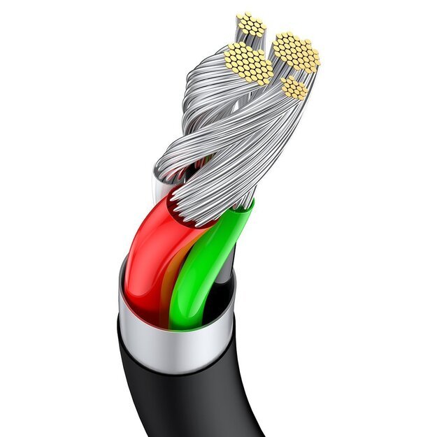 Baseus Superior USB - USB Typ C fast charging data cable 66 W (11 V / 6 A) Huawei SuperCharge SCP 1 m black (CATYS-01) 6