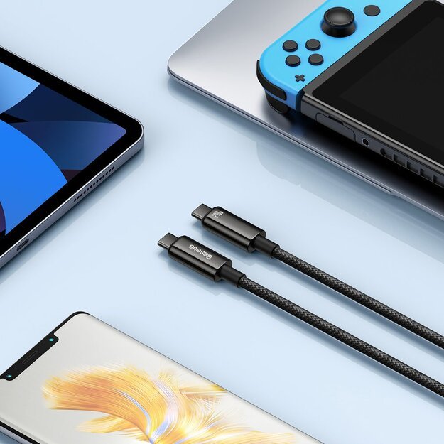 Baseus CAWJ040001 USB-C - USB-C cable 240W 480Mb/s 1m - black 6