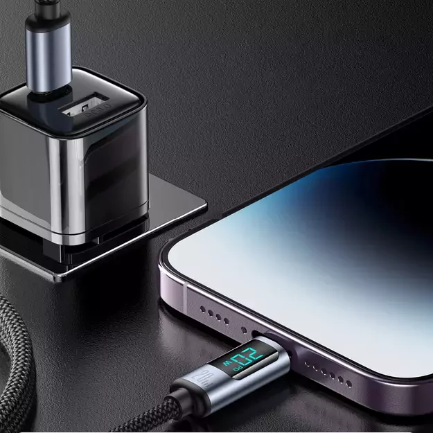 Joyroom Prism Series A16 Lightning / USB-C PD 20W 1.2m cable - black 2