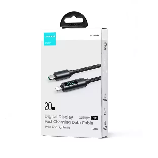 Joyroom Prism Series A16 Lightning / USB-C PD 20W 1.2m cable - black 7