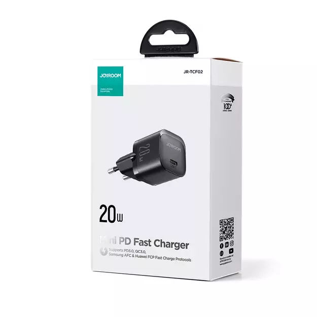 Mini charger USB C 20W PD Joyroom JR-TCF02 - black 2