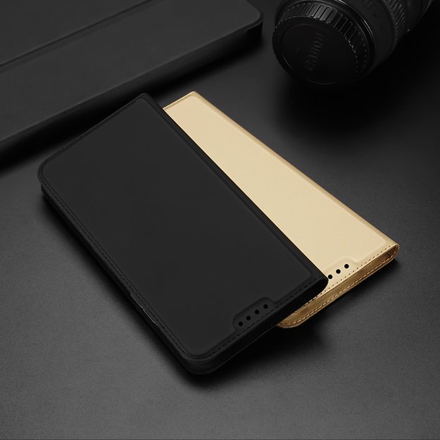 Dux Ducis Skin Pro Case For Xiaomi Redmi 11A / Poco C55 / Redmi 12C Flip Cover Card Wallet Stand Black 4