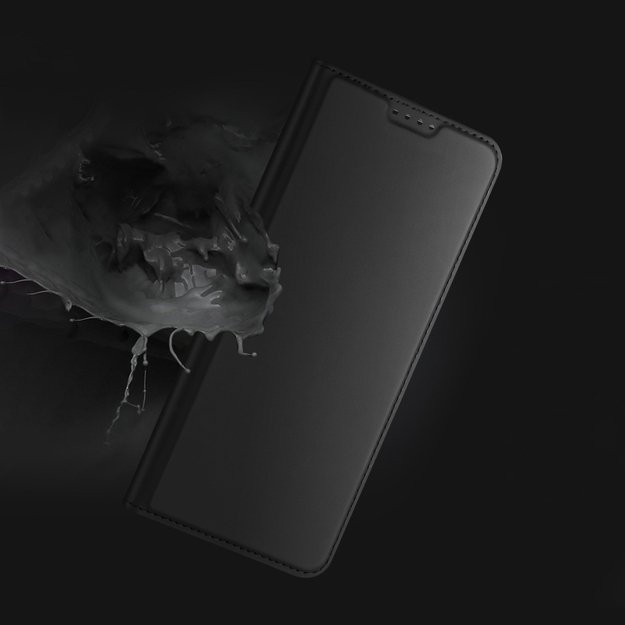 Dux Ducis Skin Pro Case For Xiaomi Redmi 11A / Poco C55 / Redmi 12C Flip Cover Card Wallet Stand Black 2
