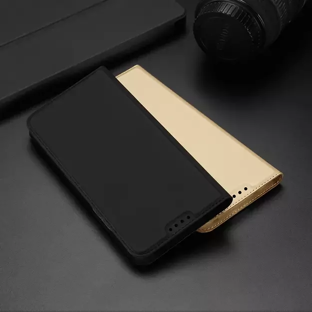 Dux Ducis Skin Pro Case For Xiaomi Redmi 11A / Poco C55 / Redmi 12C Flip Cover Card Wallet Stand Black 32