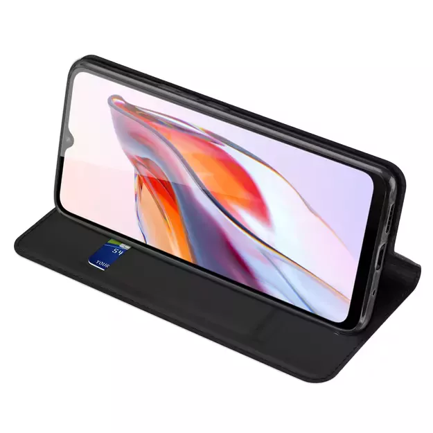 Dux Ducis Skin Pro Case For Xiaomi Redmi 11A / Poco C55 / Redmi 12C Flip Cover Card Wallet Stand Black 24