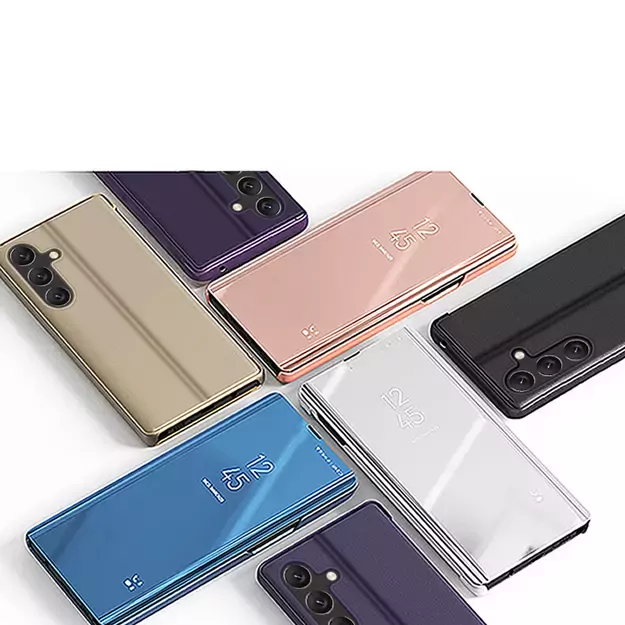 Clear View Case cover for Samsung Galaxy A24 4G flip cover blue 3