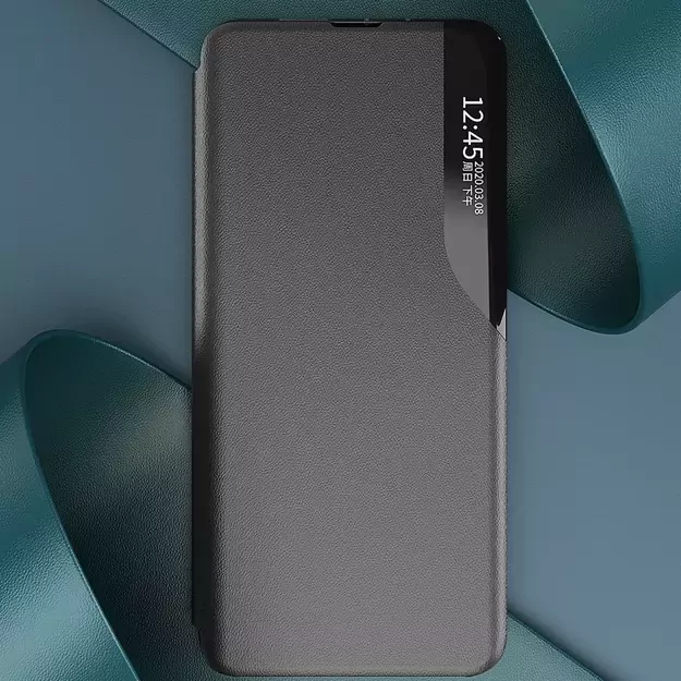 Eco Leather View Case for Xiaomi Redmi Note 12 Pro+ with flip stand black 23