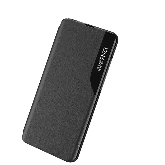 Eco Leather View Case for Xiaomi Redmi Note 12 Pro+ with flip stand black 19