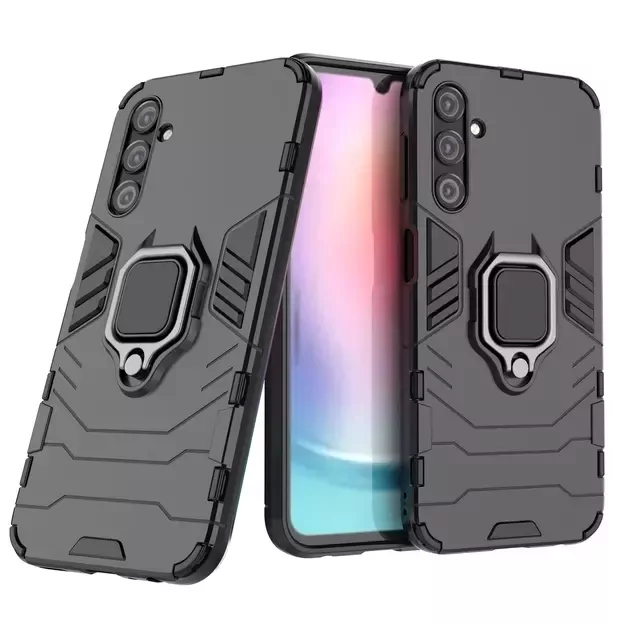 Ring Armor case for Samsung Galaxy A24 4G armored cover magnetic holder ring black 6
