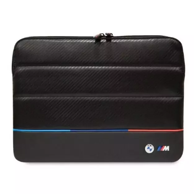 BMW Carbon Tricolor cover for a 16&quot  laptop - black