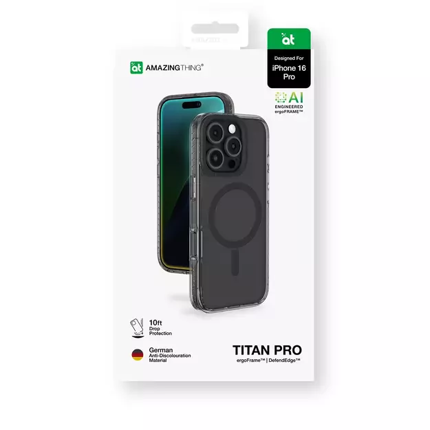 AmazingThing Titan Pro Mag Case with Magnetic Ring for iPhone 16 Pro - Black 14
