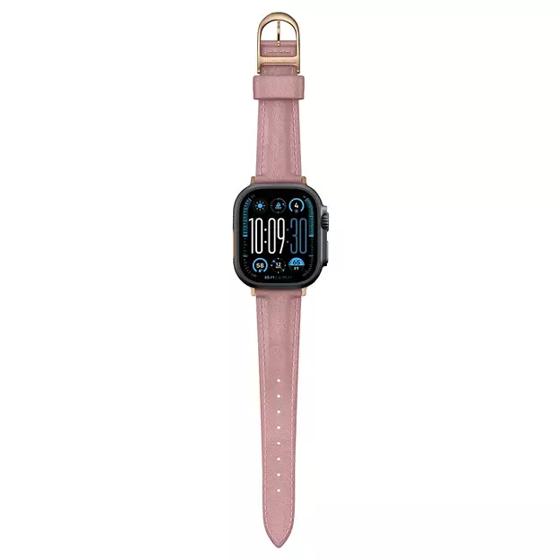 AmazingThing Class Band Leather Strap for Apple Watch 45 / 46 / 49 mm - Pink 9
