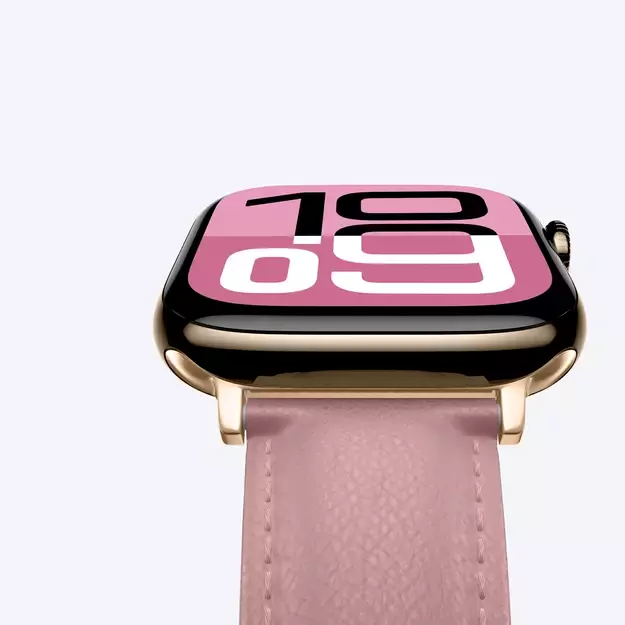 AmazingThing Class Band Leather Strap for Apple Watch 45 / 46 / 49 mm - Pink 12