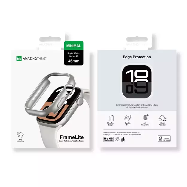 AmazingThing Minimal Case for Apple Watch 46mm – silver 18