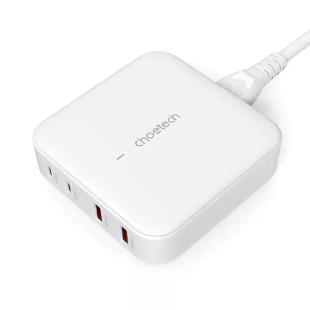 Choetech PD8008 100W GaN fast charger 2x USB-A / 2x USB-C - white 1